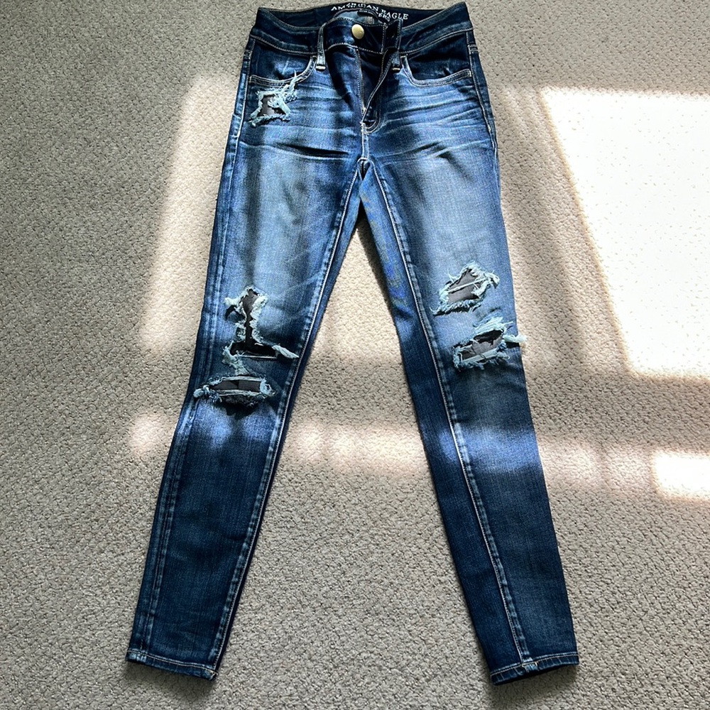 american eagle jegging size 0 short